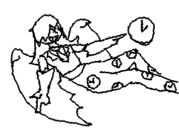 ART CHALLENGE! Draw a fusion of two of your favorite characters from two different fandoms! This is One o'clock, a fusion of One from TPOT and Kookoo from Grace