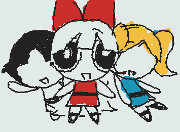 The art block got to me sigh anyways here is a drawing of the powerpuff girls for @cuz_i_can