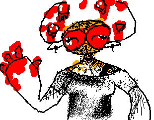 I love mushrooms so I figured why not make a shroomsona? she's a bleeding tooth fungus! they're one of my favorite fungi-- they look so alien ^^
