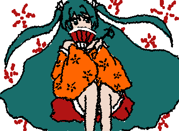 初音煙花和服
