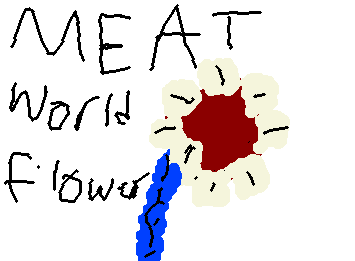 upcoming game my friends been working on its called meat world and this is one of the flowers in the game. the flower is called a tooth flower and there’s anoth