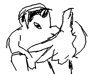 ビーチクリーンしてるのちんちくりん(?)