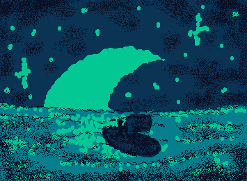Moonlight boat ride :3
