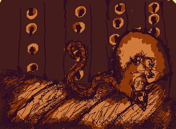 Got a little bored, but he’s so cuteee! So happy with how it turned out:3