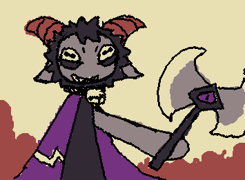 the goat from cult of the lamb for @Augustttt  👀
the colors were messing me up sry it took so long