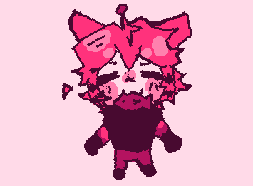 I drew pink Pixel with a fishy! :D