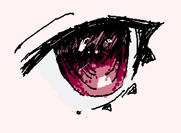 目ドアップ（けっこう頑張りました）