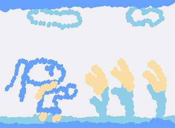 すすきと女の子