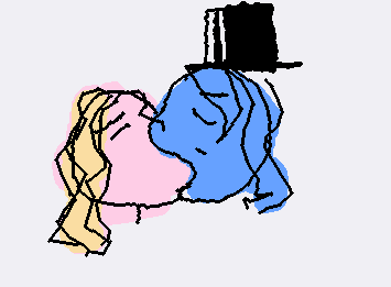 im sorry if i havent been posting bc i have *cough* school.
anyways enjoy some fanart of my oc's making out (they're lesbians)