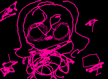 “I get Intrusive thoughts Like burning my hair off Like hurting somebody I love” @Doodle (feel free to request any song lyric into a drawing!)