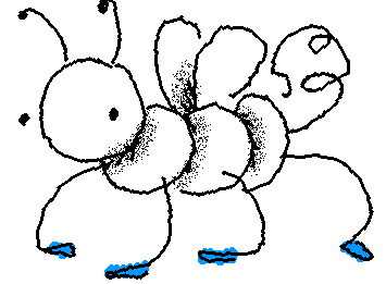 This creature was made in biology class cause we did a paper of combining genes. In class, it's called a Reebot (I think). His name is Ruth and he's the son.