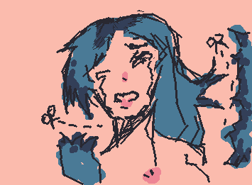 And she cried over nothing, so there was nothing I could do to stop her from cutting her beautiful blue hair off