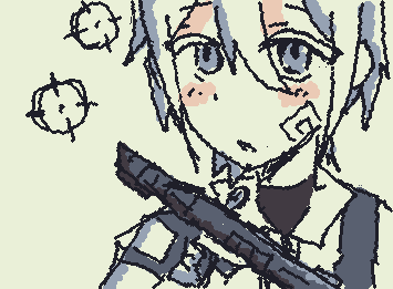 @Rula さんのocをかきました!!銃難しい、、