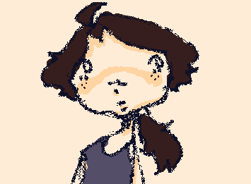 doodle of how my oc sees herself