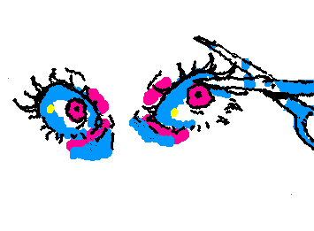 inspired by the time I attempted to cut my eyelashes  during gender dysphoria induced breakdown, I didn't end up doing it but I still think about it a lot