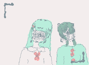 学生カップルを描いてみてました！