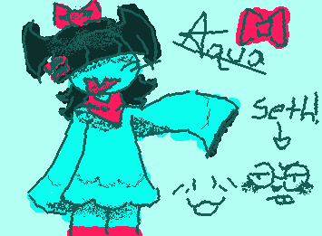 Aqua from Deltarune!! I am so nervous to go to school todayyy... Wish me luck bru that I don't have classes I HATE
