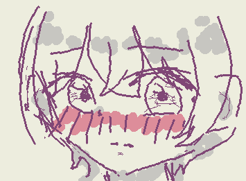 ウルフの女の子描いたつもりだった…