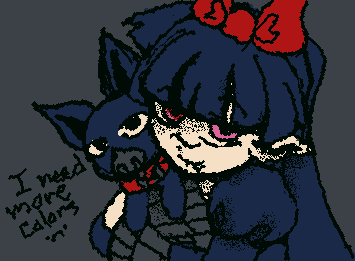 This would look better if I had more colors… Might redraw this in ibis paint. I would’ve drawn more today but I had to work :(