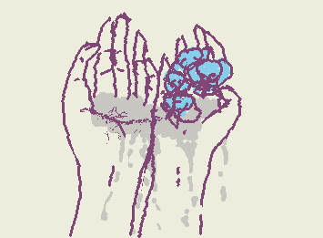 Careful now, my water is dripping within her flowers stem