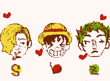 I haven't even reached episode 40 and I'm already cooked on OP brainrot. Anw, monster trio drawing, luv u