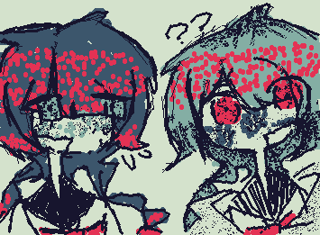 自作漫画(制作途中)の主人公ちゃん達です！