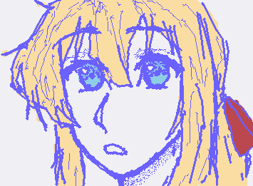 「It's the same color as the Major's eyes.」
顔が少し長くなっちゃった