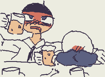 明日も仕事か……の2人