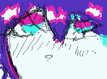 なんとなくで、目を書きました。少し手抜きです。