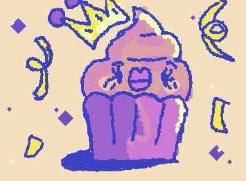 Creative princes (idk why cant i tag them) told me to draw pretty cupcake whit a crown for them, here it is ig?? I hope cupcake is pretty enough ಥ‿ಥ