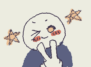 スクイーズ買ってきたあとに描きました！
意外と苦手な手✌️が上手くかけましたv(´∀｀*v)ﾋﾟｰ::wp-anime-glasses-shine::-ｽ