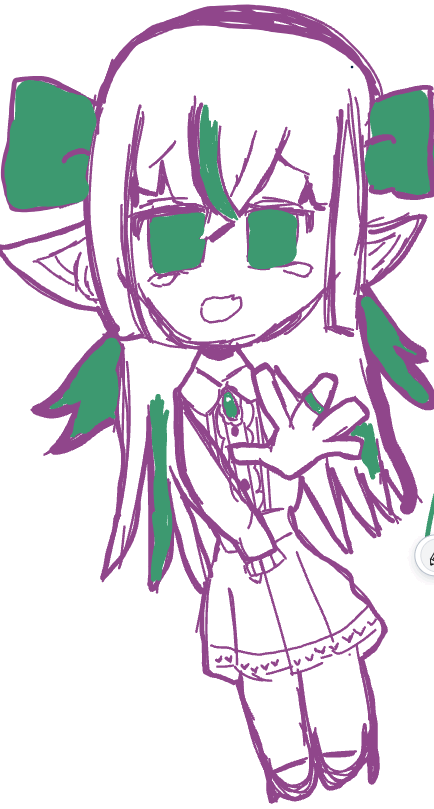 絵チャしてきやした〜ルーレットで出た特徴のキャラを描くという企画でしたが、結構上手く行った〜この子の名前、募集します!