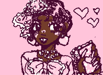 I'm planning on doing a series of black gyaru girls with their natural hair. This is the second one :)