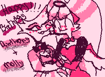 ANTHONY (ANGEL DUST) AND MOLLY'S BIRTHDAY!!! YAYY 💖💖 // hazbin hotel //