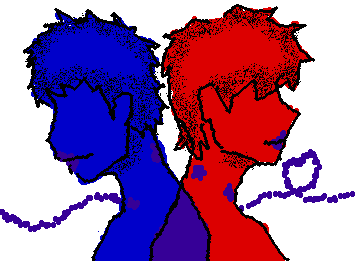 When you're blue, I'm red <3