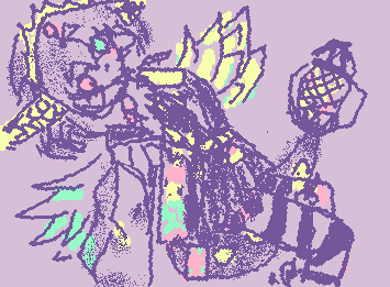 リクエストの元素楽章のネオン描いたよ！
この子であってる？💦