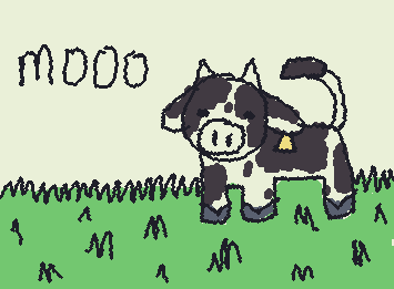 drew a cow from memory