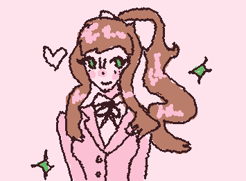 Monika from DDLC for @ac3r !! I've never played DDLC but Monika looks sweet