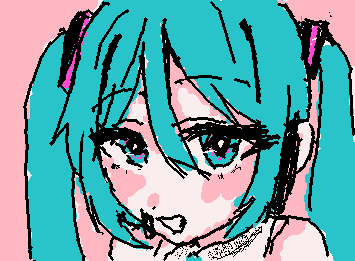 上目遣いしてる初音ミク