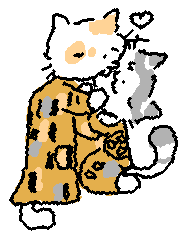 Pyrizhok the Cat in Pixel Style 
"Pyrizhok the Cat and the kiss"