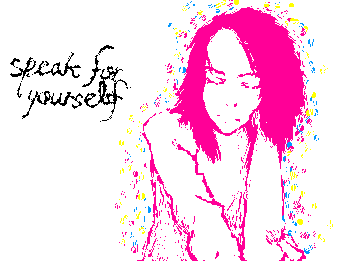 Imogen Heap - Speak for Yourself album cover, or at least a attempt of it... its just a different thing i did for fun so dont take it too seriously lol.