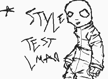 im bored and idk what tf to post so style test thing i did cuz my dumbahh hb wants me to draw something in this sic style (AHEM @Soup Can IM TALKING ABT YOU)