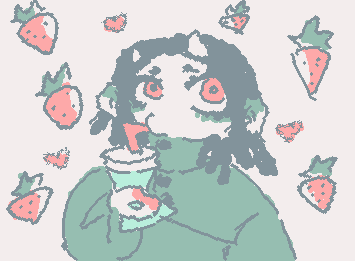 She loves strawberries!!! Should I name her Ichiko?? Like a pun on Ichigo (苺)!!!