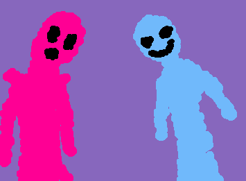 Look guys its the Imaginary Friends from Pressure on Roblox :0000