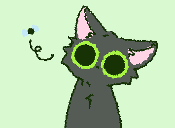 Just KitKat staring at a fly. I wanted to do smth easy and I like drawing cats so yuh>:D
