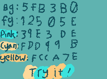 Codes for this palette if you're short on inspo!