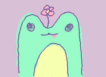 Now a frog, I don't know what draw with this colour palette... Sorry if my English is bad :(