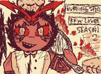 "For today's dish I will be preparing Fried Sugar
and Cheese Wings!" (Text in the corner says: Burning Spice, KFW Lover, Season 2)