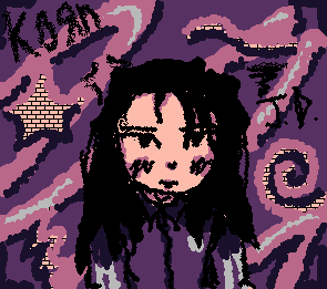Little Jonathan Davis drawing I made cuz im bored also why is the KoRn Right Now MV so unsettling like guh...