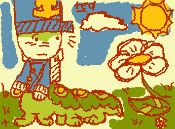 little jacob found a flower ^_^